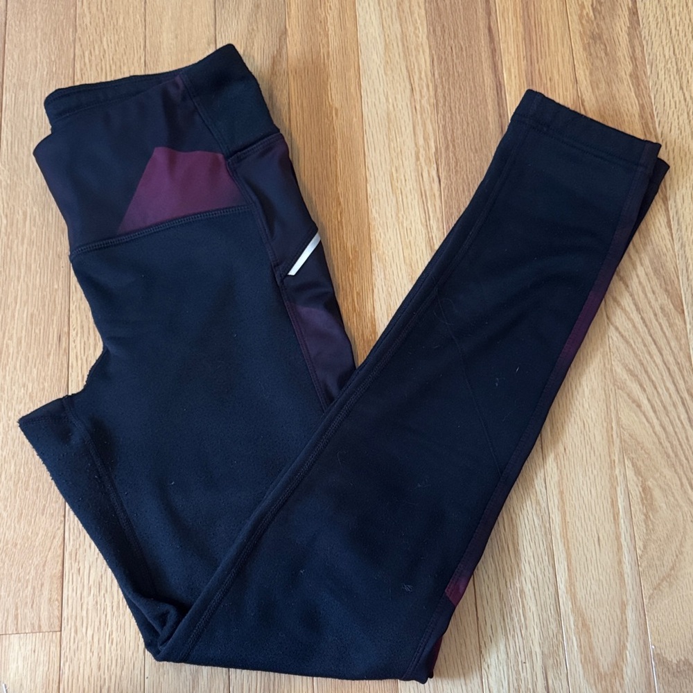 Athleta Thermal Leggings with side detail